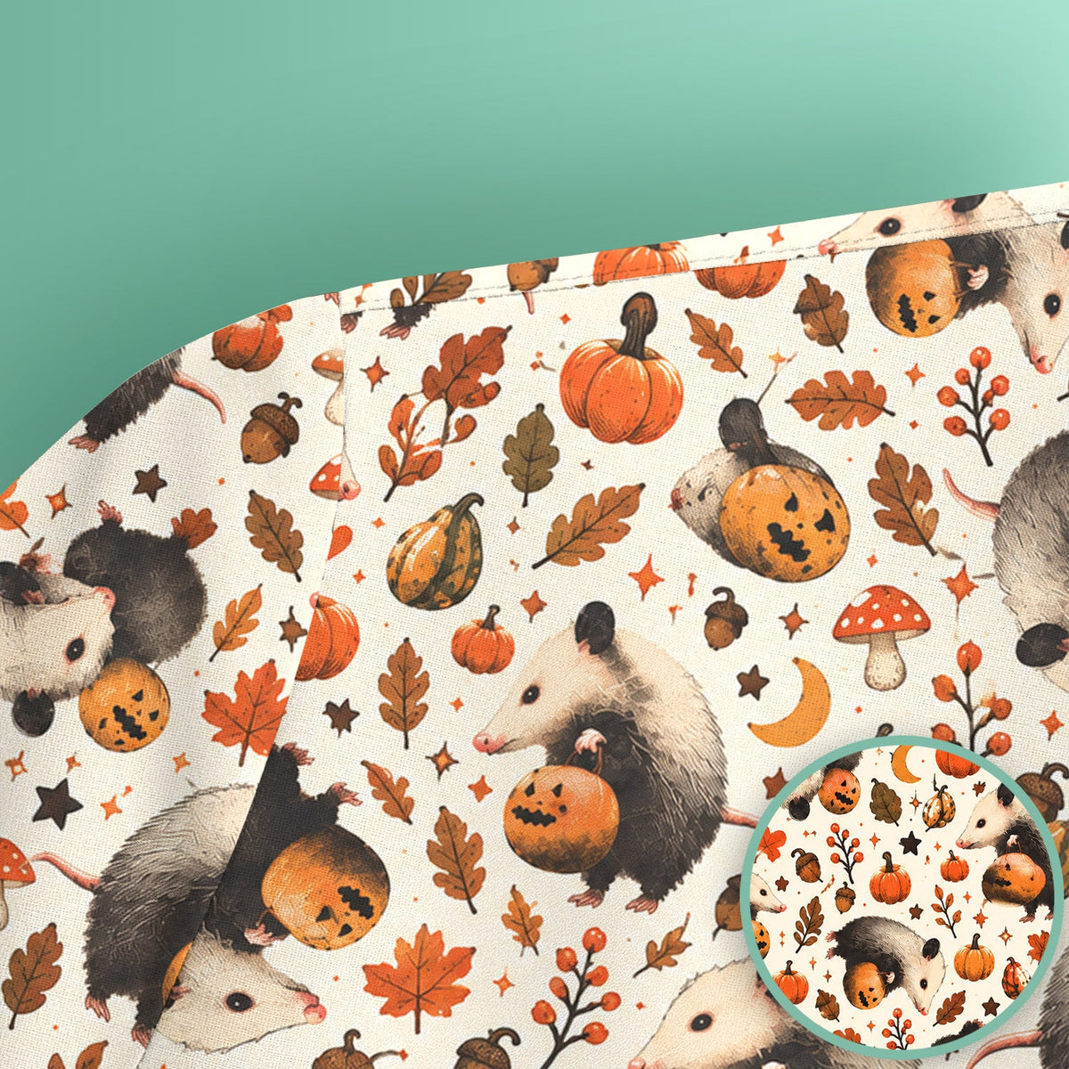 Opossum Pumpkin Patch Nurse Scrub Top - Halloween Gift