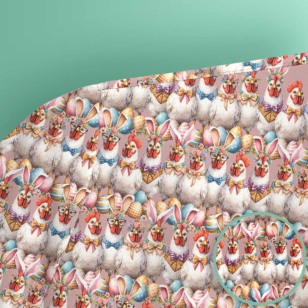Bunny Chicken Nurse Scrub Top - Easter Gift