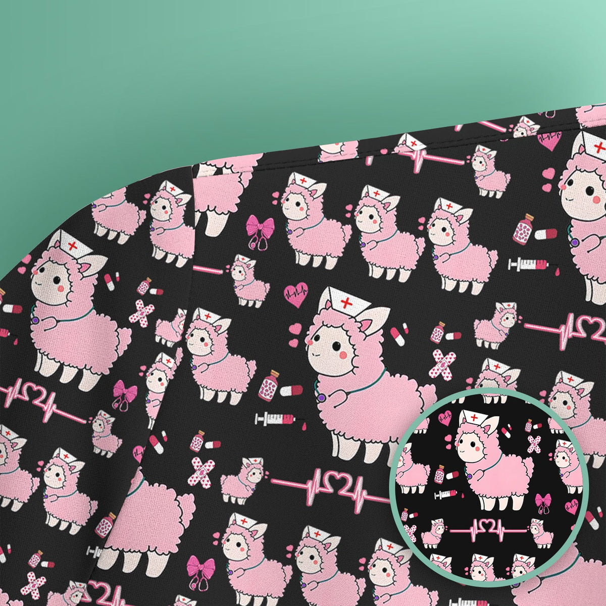 Llama Ain't Got Time For Your Drama Nurse Scrub Top