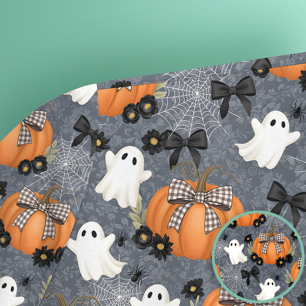 Ghost Pumpkin Halloween Nurse Scrub Top