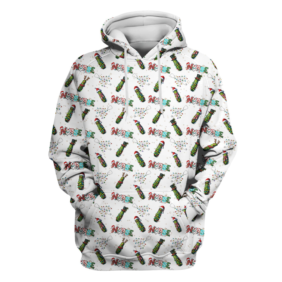 Christmas Pickle Nurse Scrub Top
