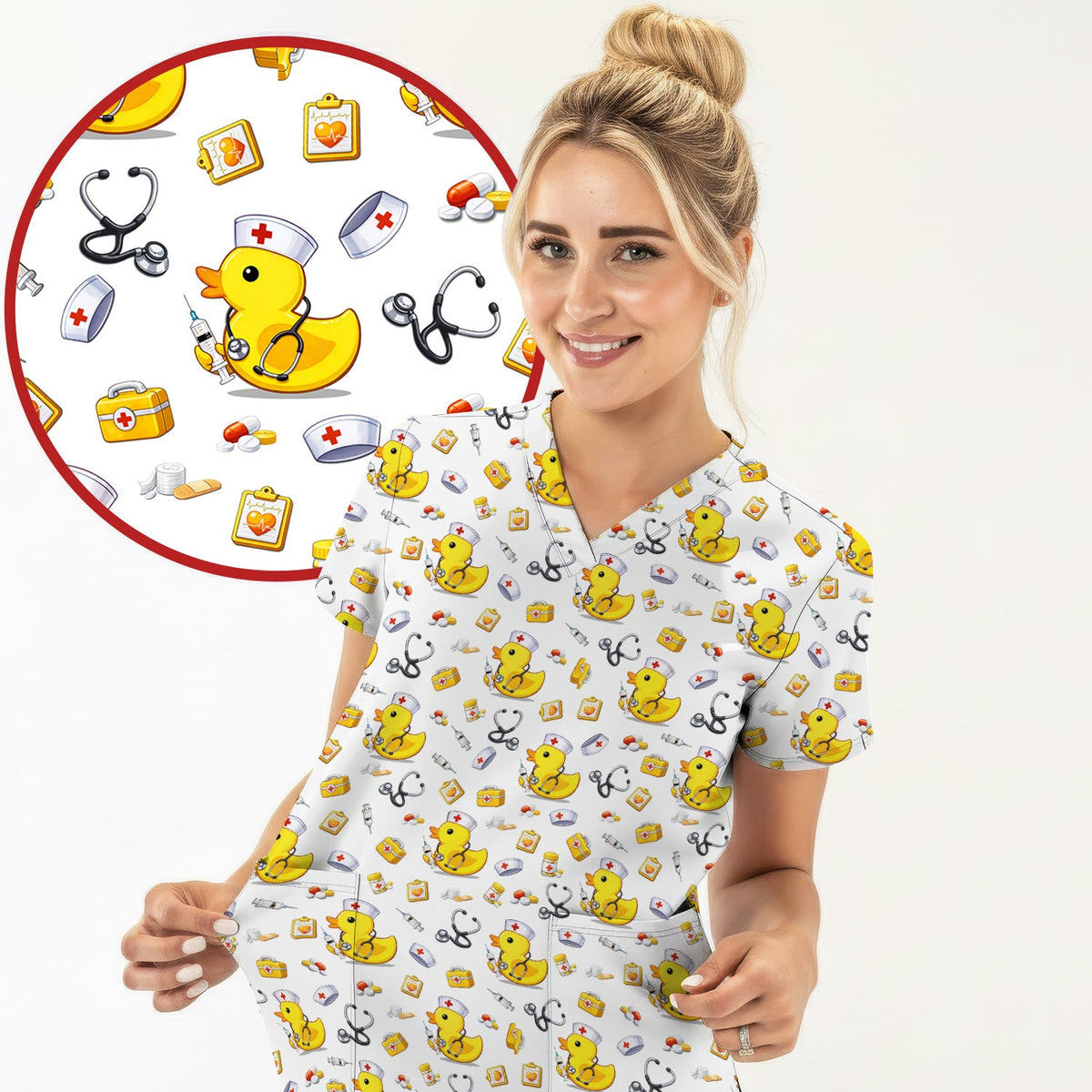 Medical Duck Nurse Scrub Set