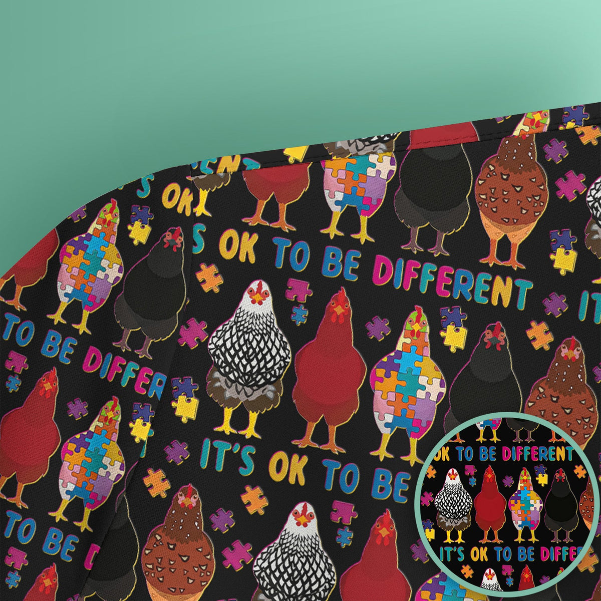 Autism Chicken It's OK To Be Different Nurse Scrub Top