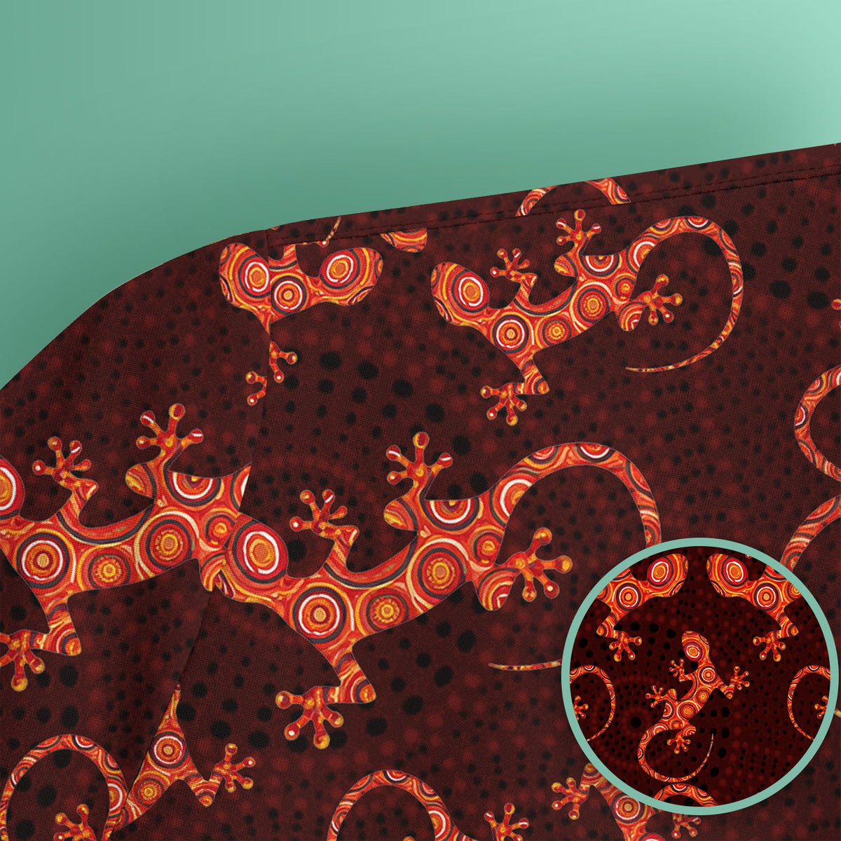 Australian Gecko Dot Art Inspired Medical Scrub Top - Women Uniform