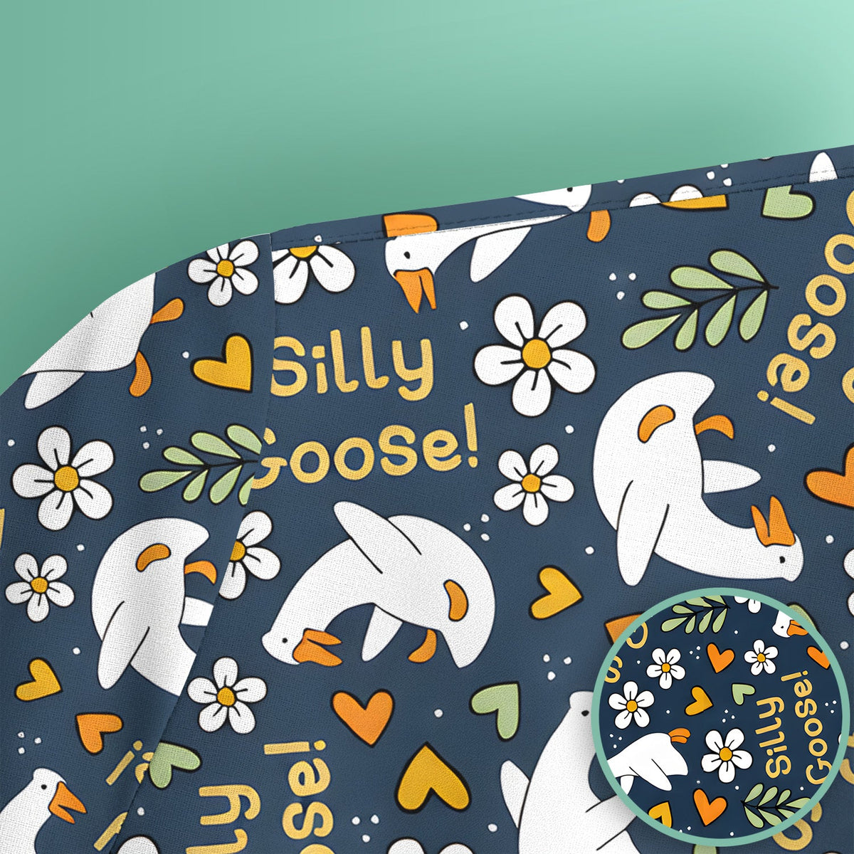Silly Goose Floral Nurse Scrub Top