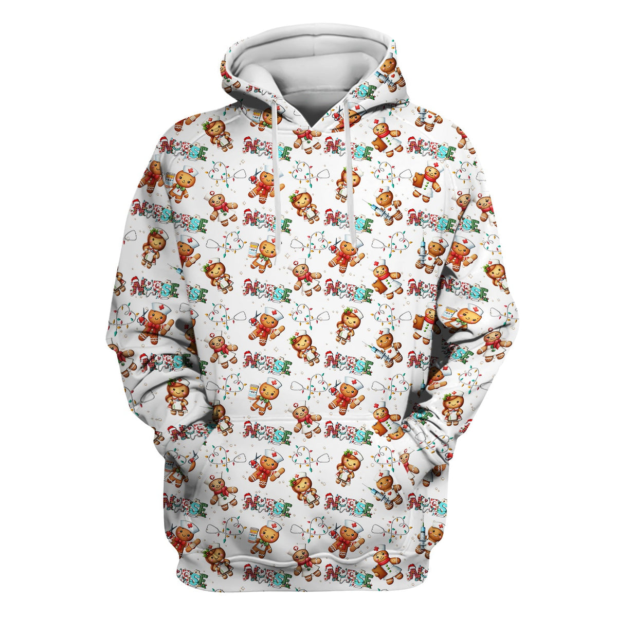 Gingerbread Cookie Nurse Scrub Top - Christmas Gift