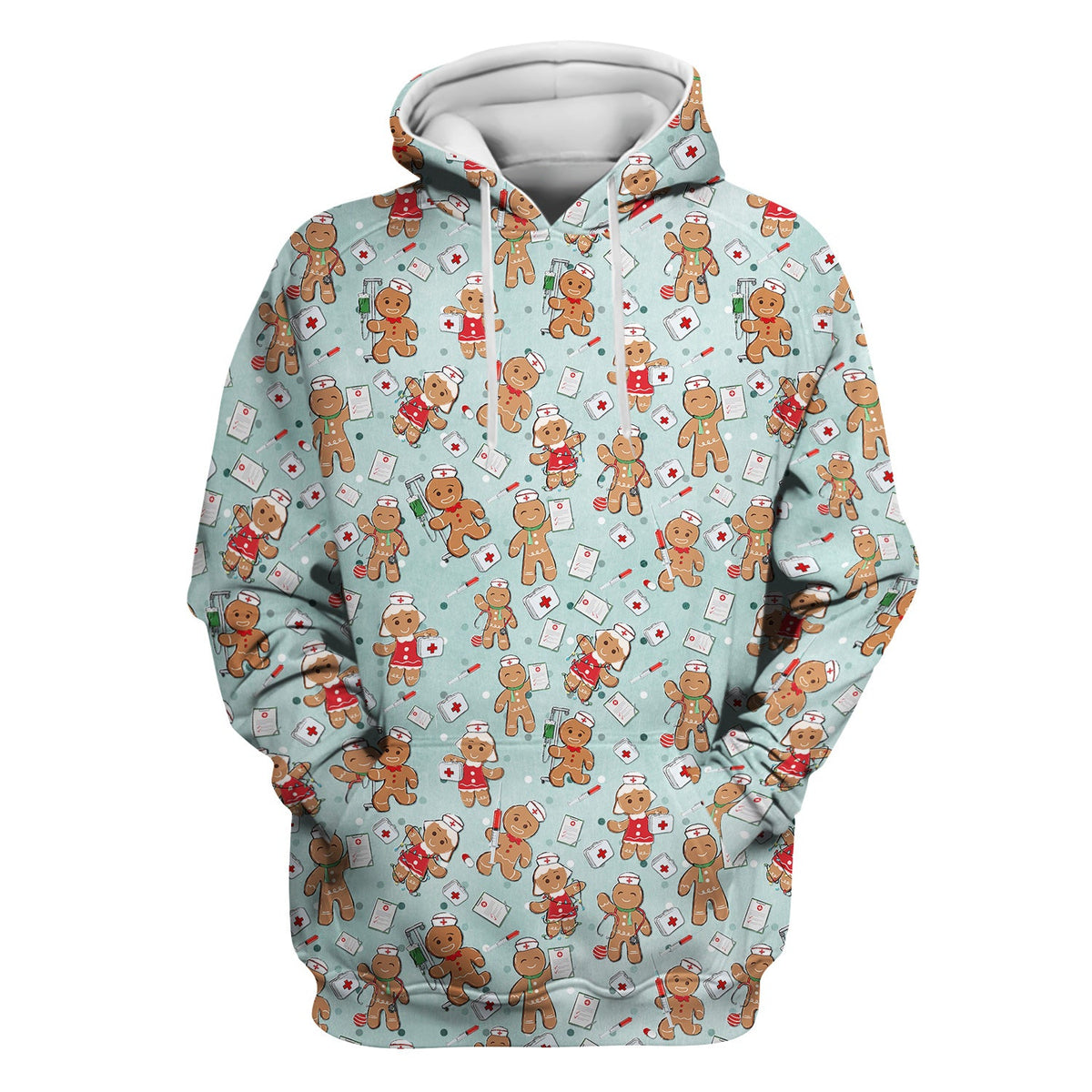 Gingerbread Man Scrub Top - Christmas Gift For Nurse