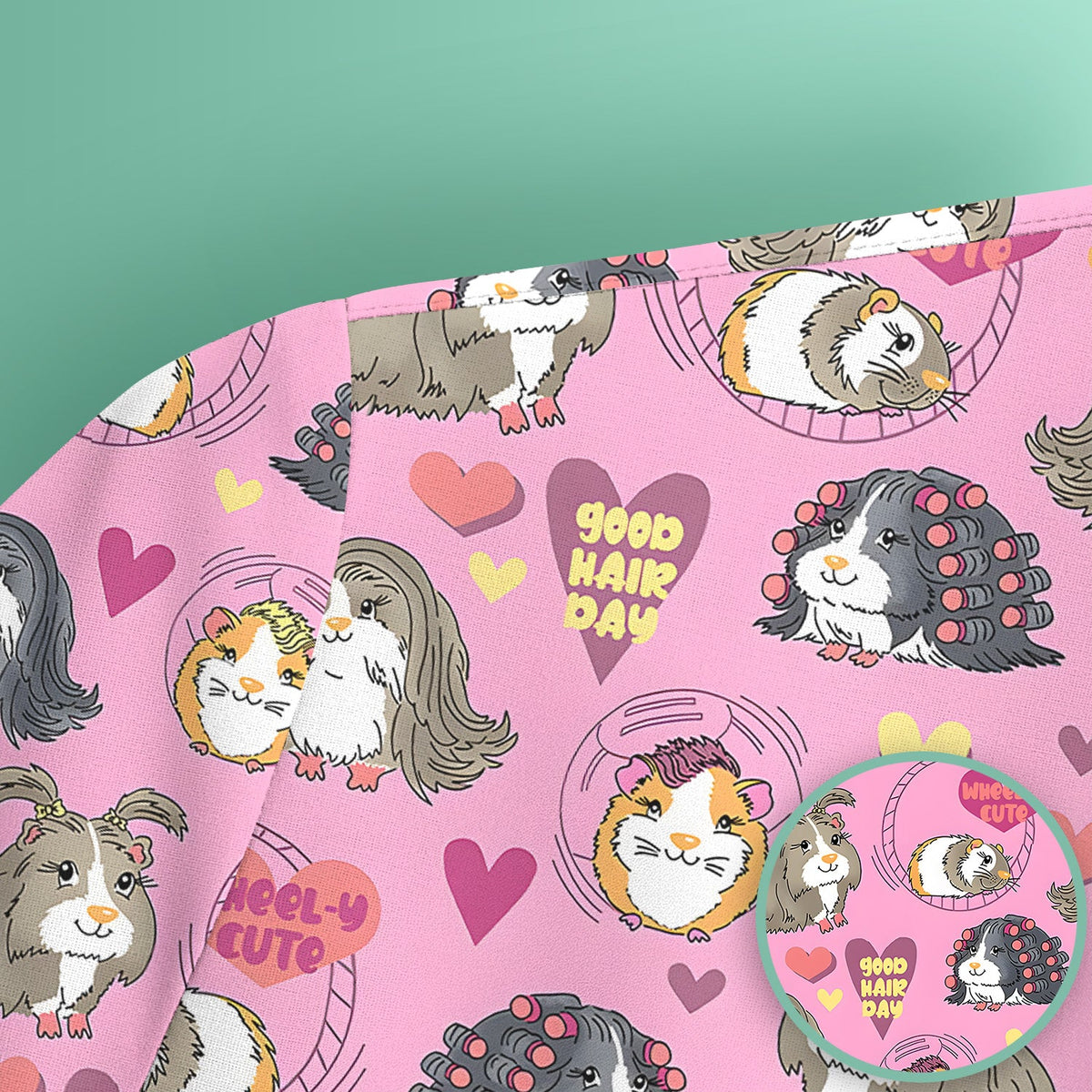 Guinea Pig Heart Nurse Scrub Top