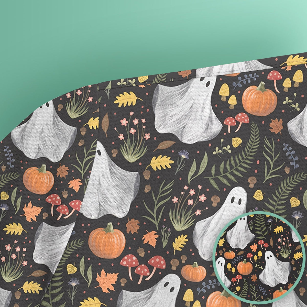 Pumpkin Woodland Nurse Scrub Top