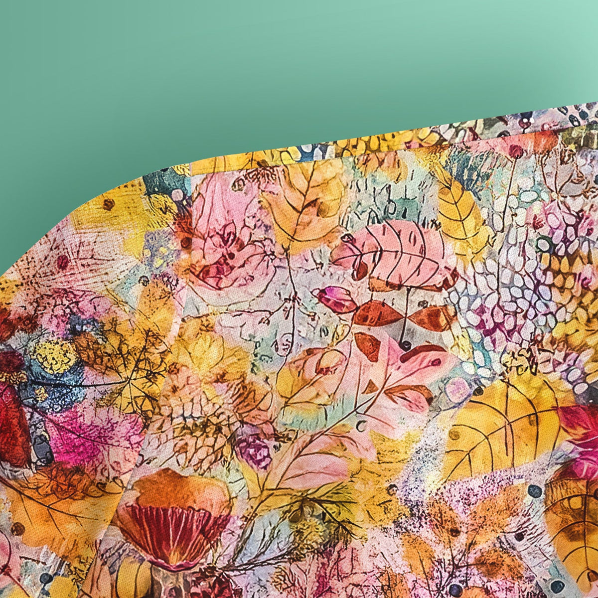 Autumn Floral Leaves Nurse Scrub Top