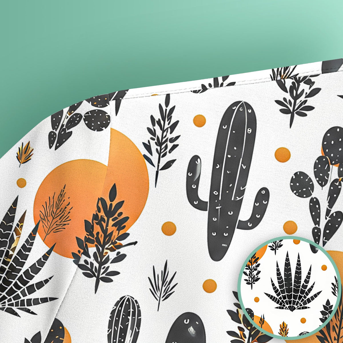 Desert Cactus Orange Sun Nurse Scrub Top
