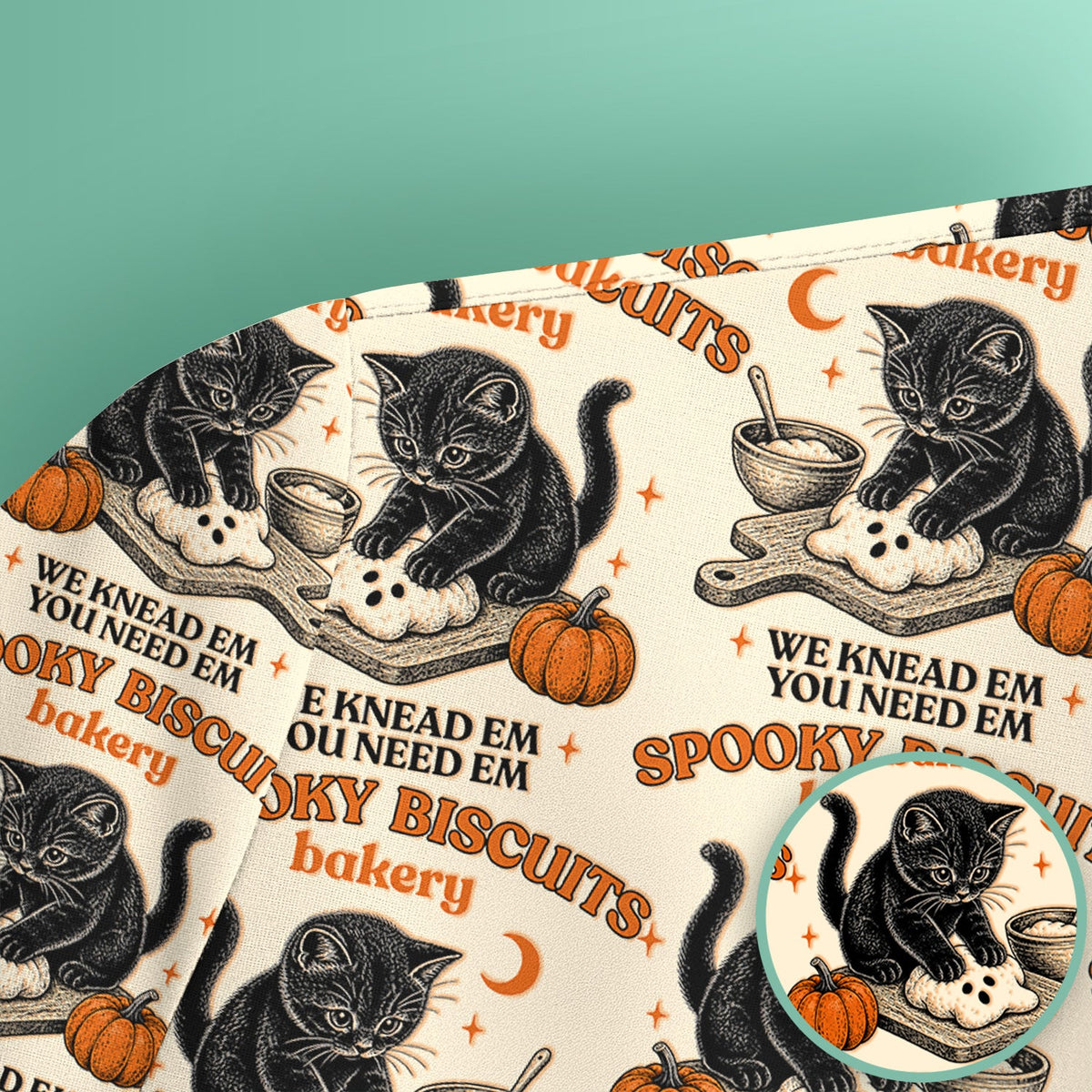 Black Cat Nurse Scrub Top - Halloween Gift