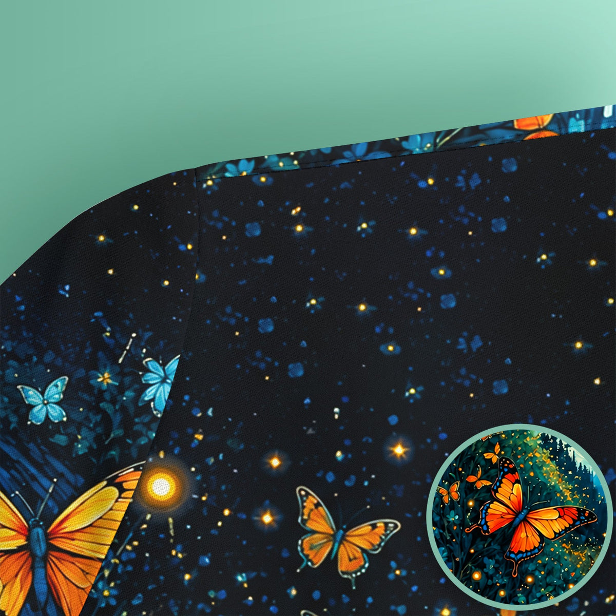 Moonlit Butterfly Pediatric Nurse Scrub Top