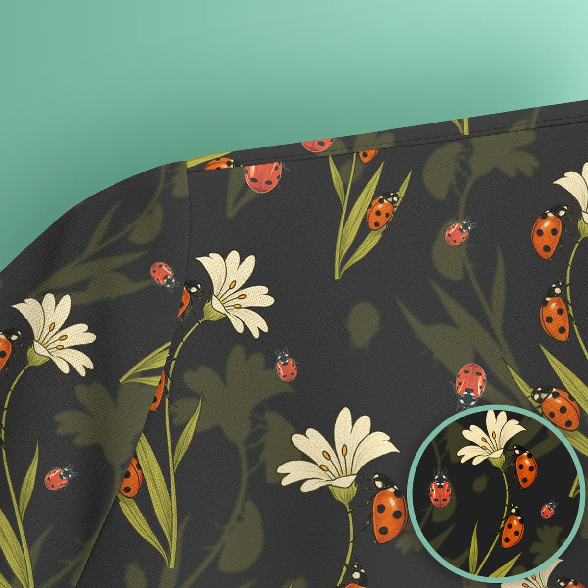 Fresh Daisy Ladybug Garden Nurse Scrub Top