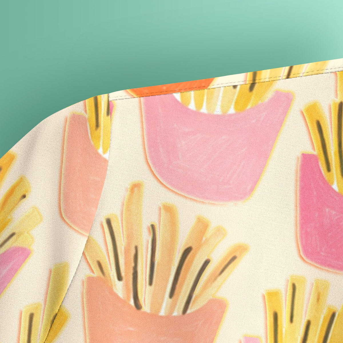 French Fries Nurse Scrub Top