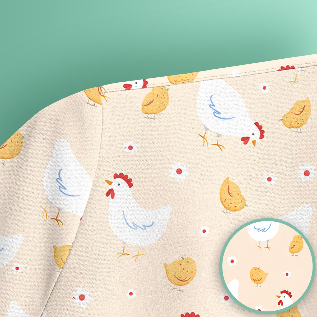 Chicken And Cute Chicks Nurse Scrub Top