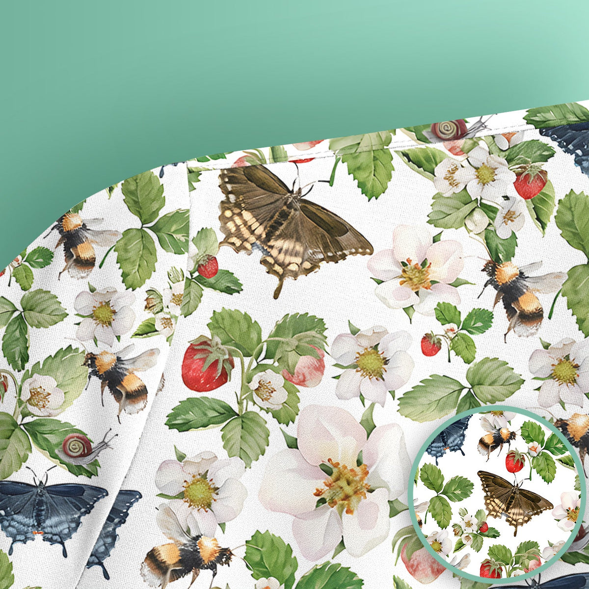 Strawberry Butterfly Garden Nurse Scrub Top