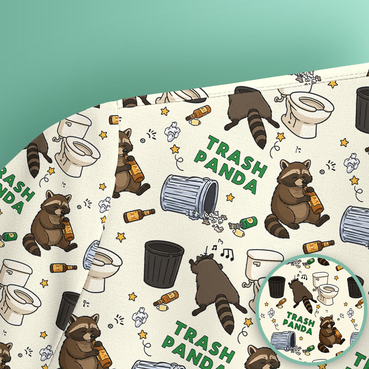 Trash Panda Raccoon Nurse Scrub Top