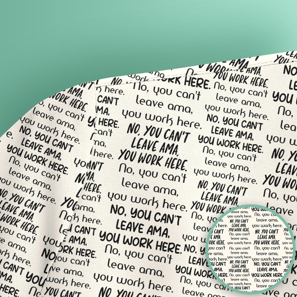 Repeating Work Quote Nurse Scrub Top