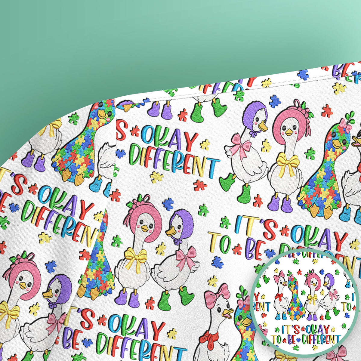 It's Okay To Be Different Duck Nurse Scrub Top