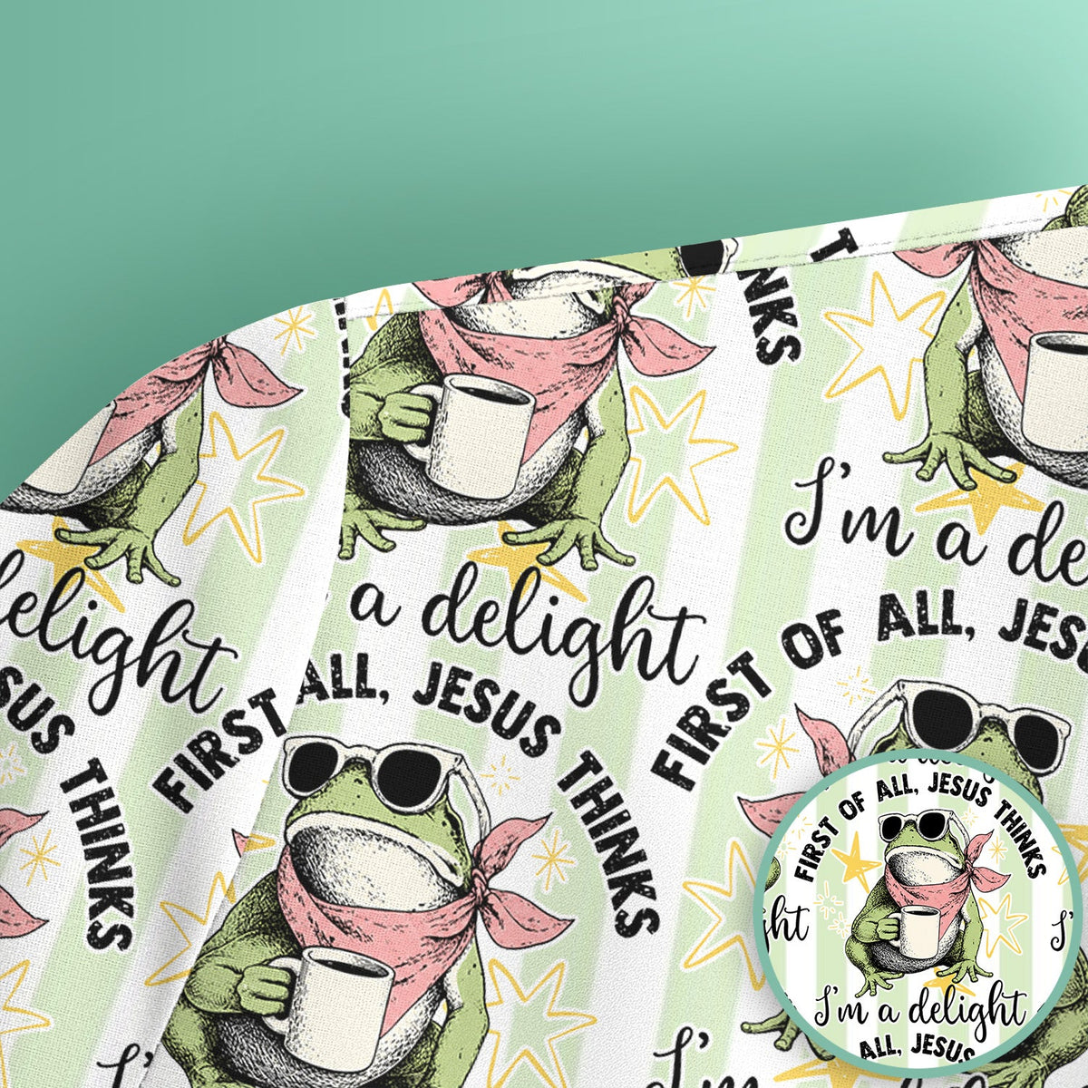Frog Coffee Quote Nurse Scrub Top