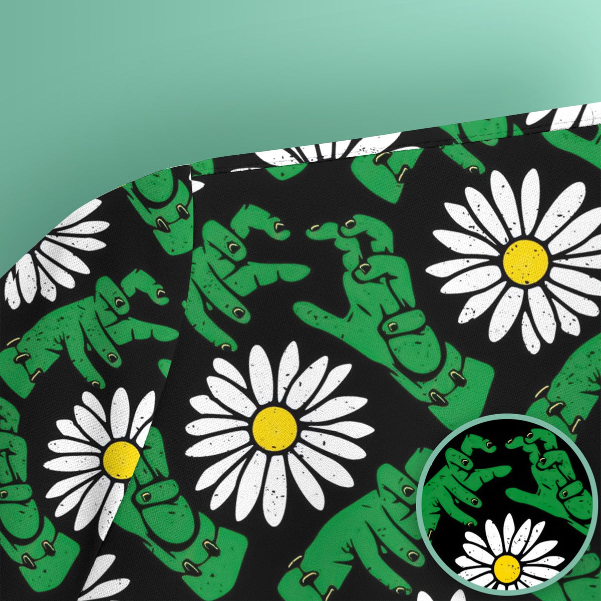 Monster Daisies Nurse Scrub Top - Halloween Gift
