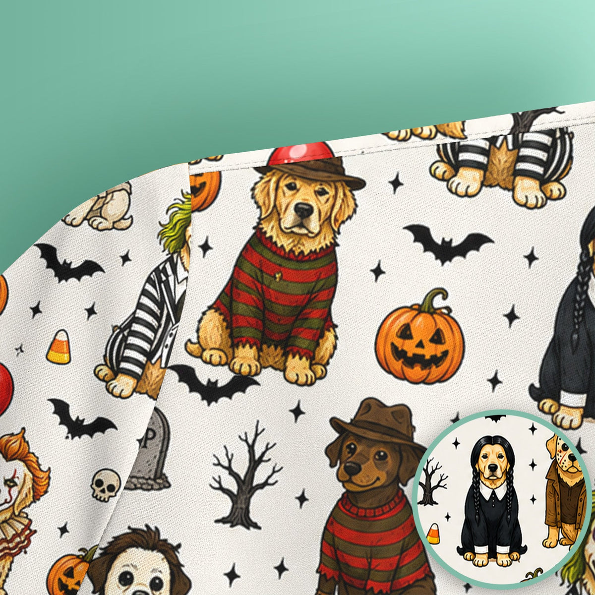 Halloween Dog Nurse Scrub Top