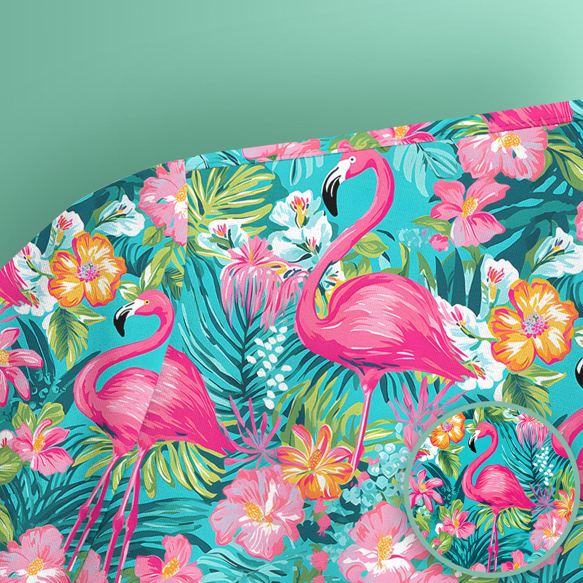 Tropical Flamingo Floral Nurse Scrub Top