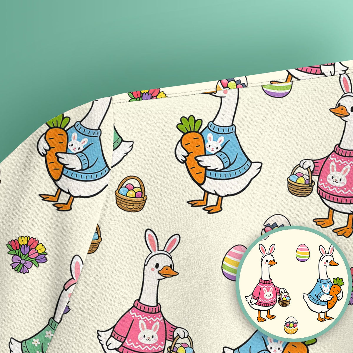Easter Goose Nurse Scrub Top