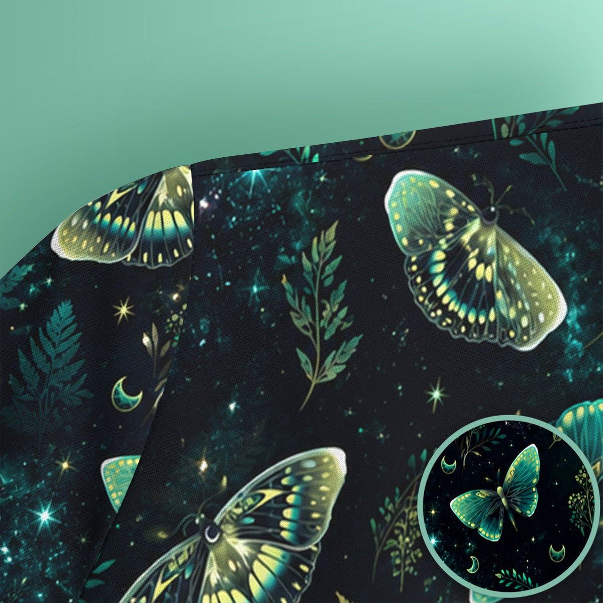 Mystical Moonlight Butterfly Garden Nurse Scrub Top II