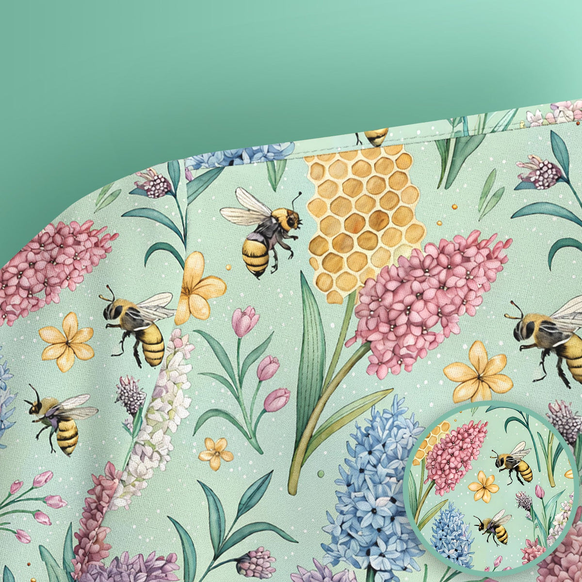 Pastel Wildflower Honeybee Nurse Scrub Top