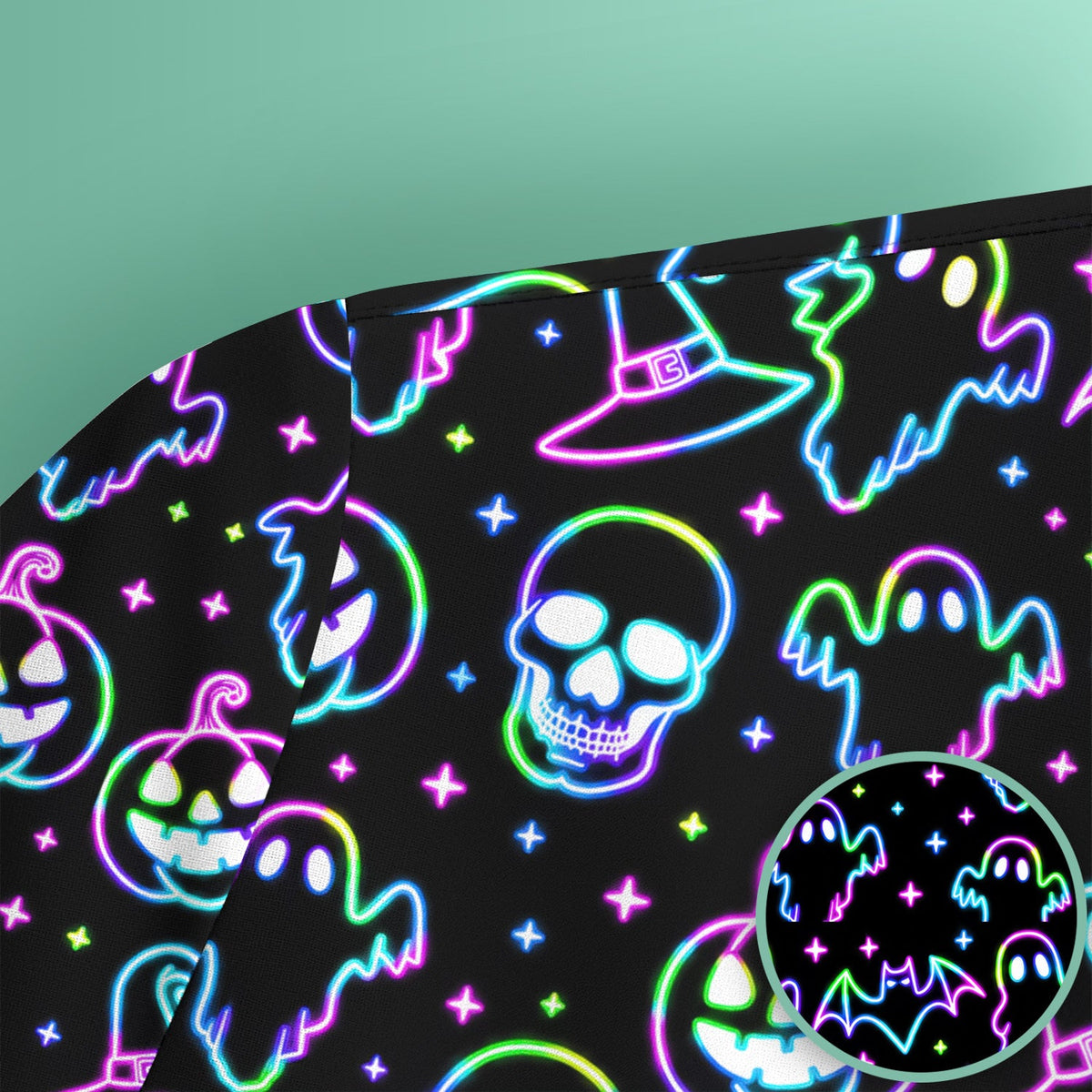 Pumpkin Skull Spooky Nurse Scrub Top