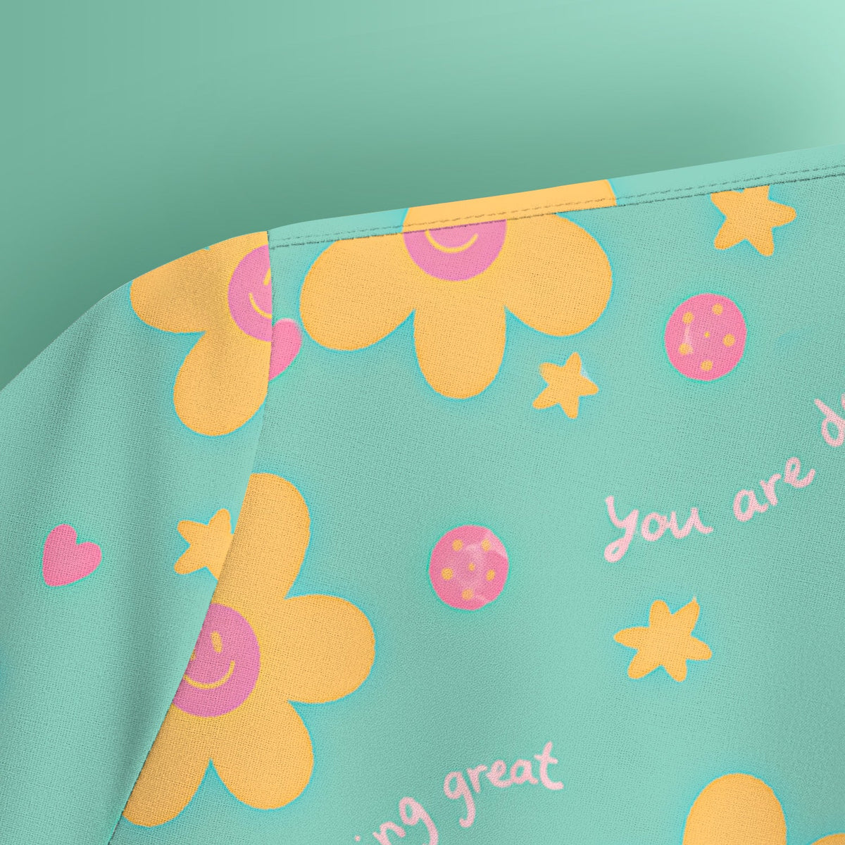 Smiley Flower Nurse Scrub Top
