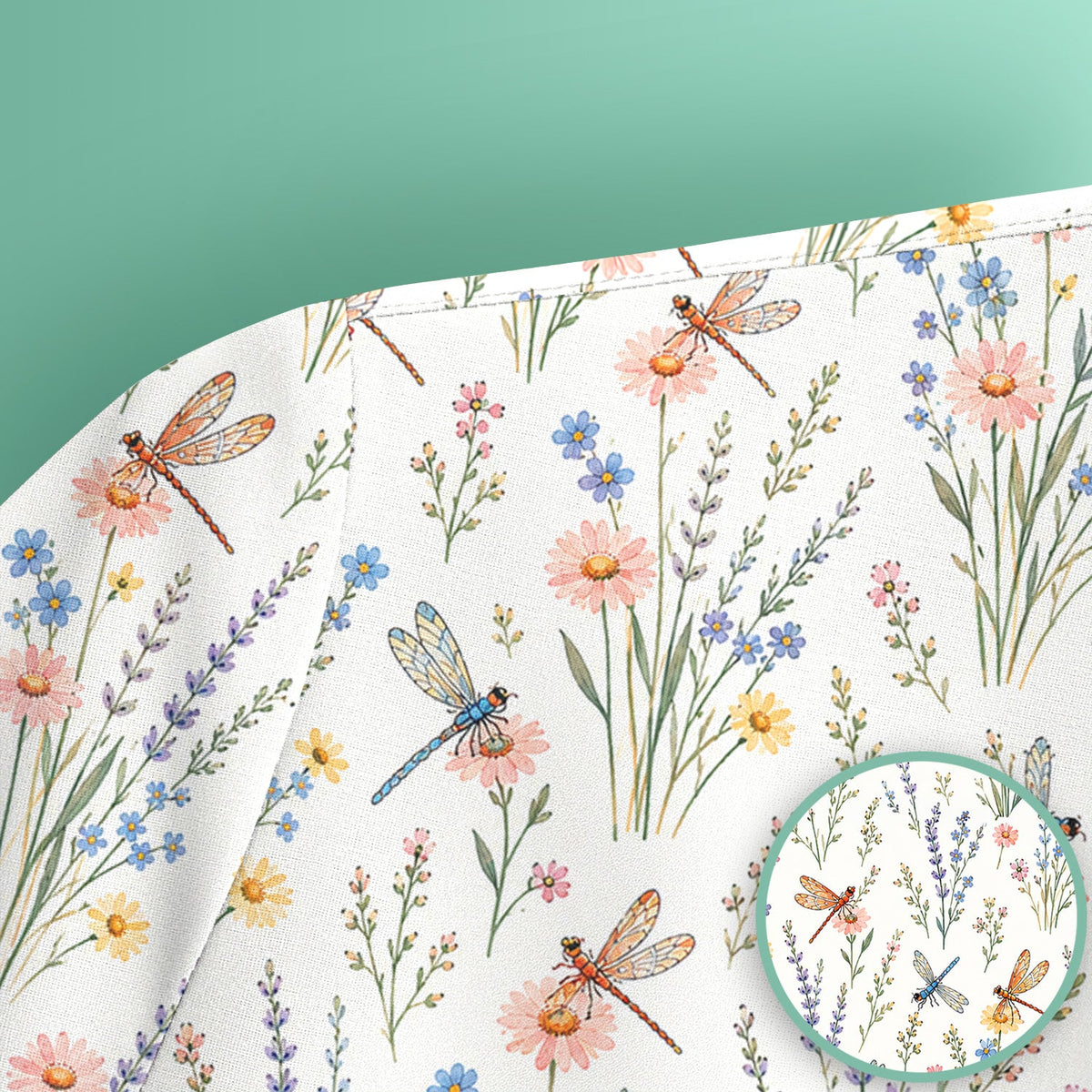 Dragonfly Wildflower Meadow Nurse Scrub Top