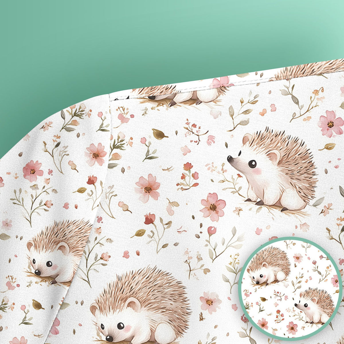 Hedgehog Wildflower Garden Nurse Scrub Top