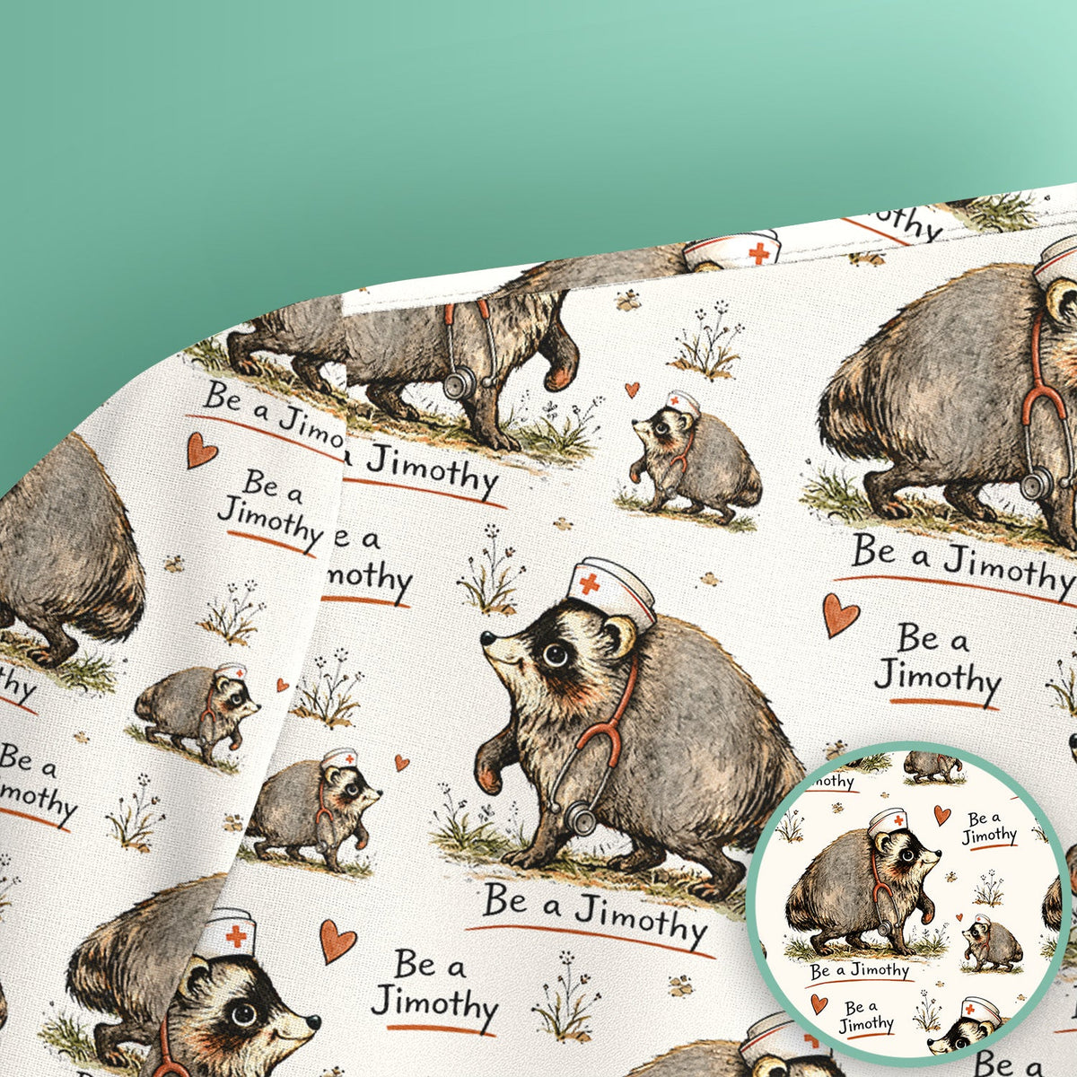 Funny Be A Jimothy Opossum Nurse Scrub Top