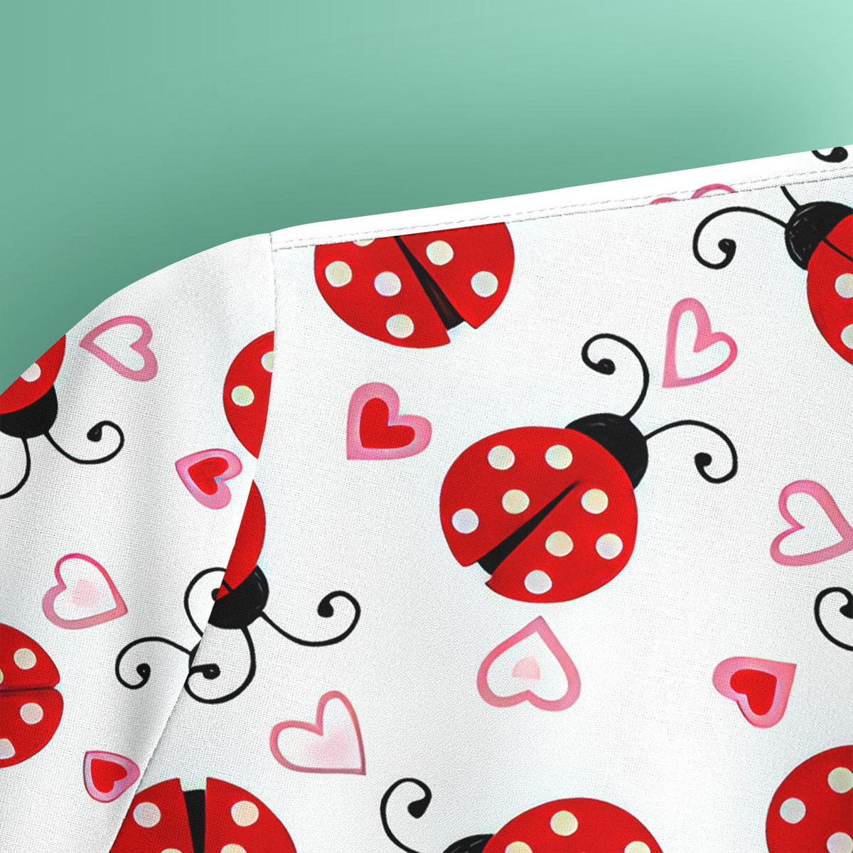 Ladybug Heart Love Nurse Scrub Top