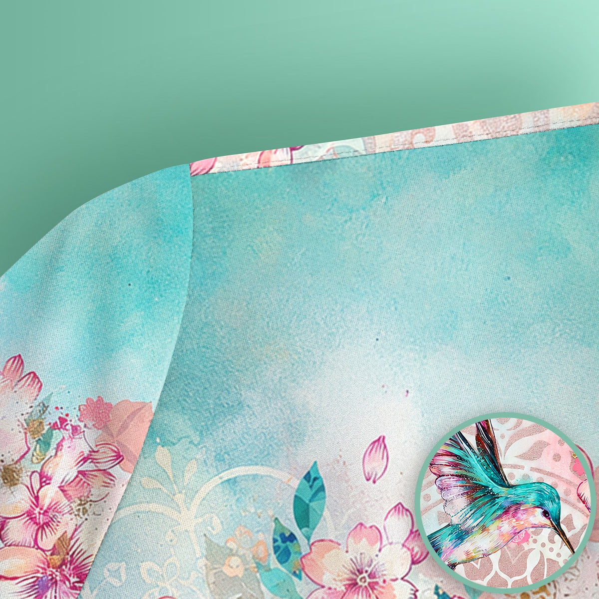 Hummingbird Cherry Blossom Nurse Scrub Top