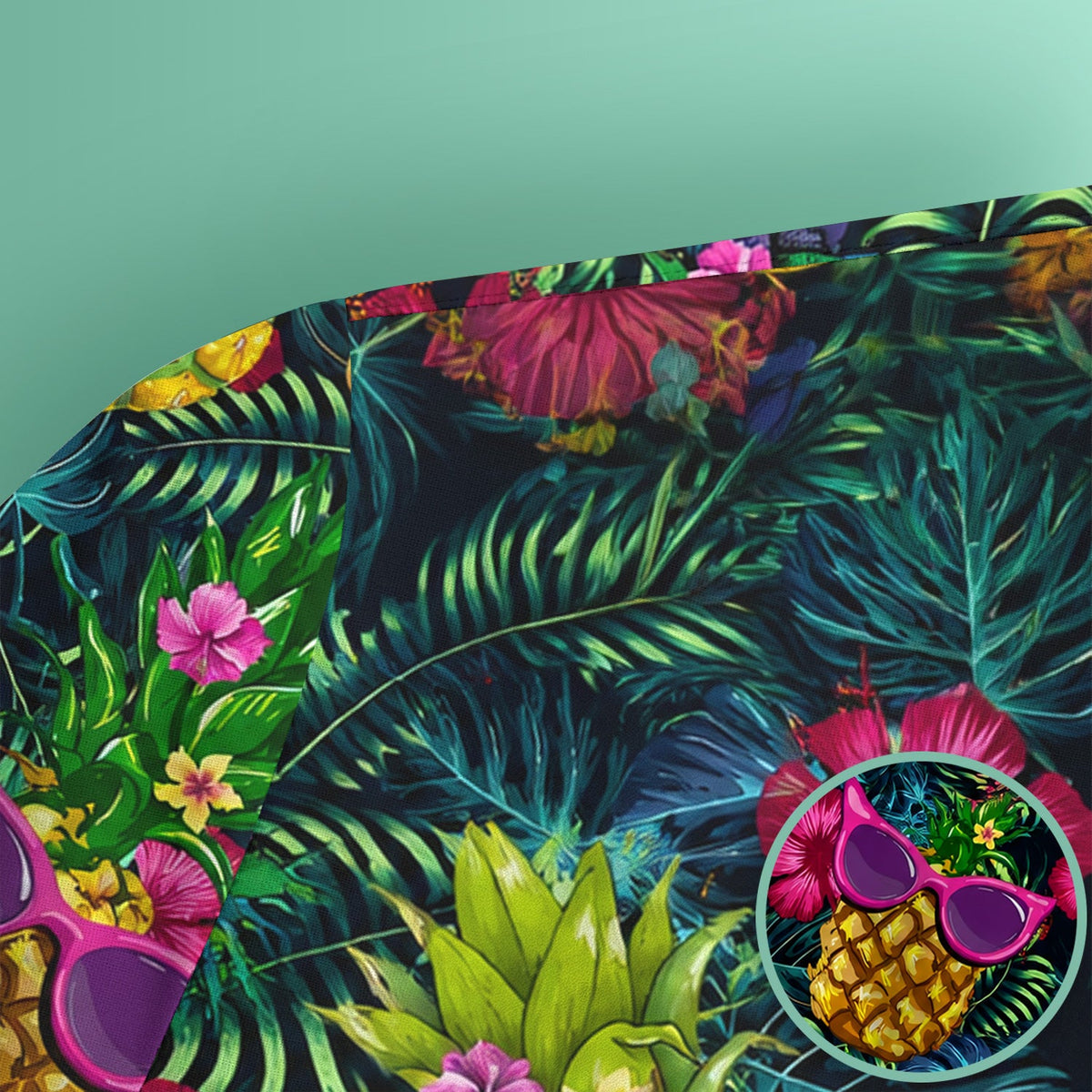 Tropical Pineapple Sunglasses Nurse Scrub Top