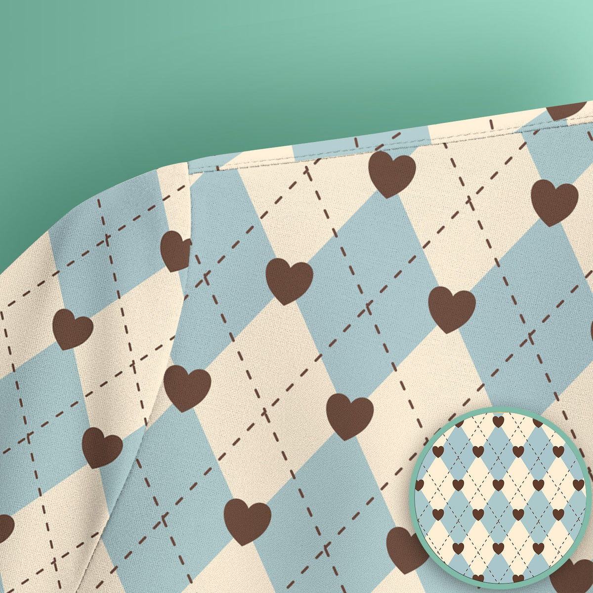 Plaid Heart Nurse Scrub Top