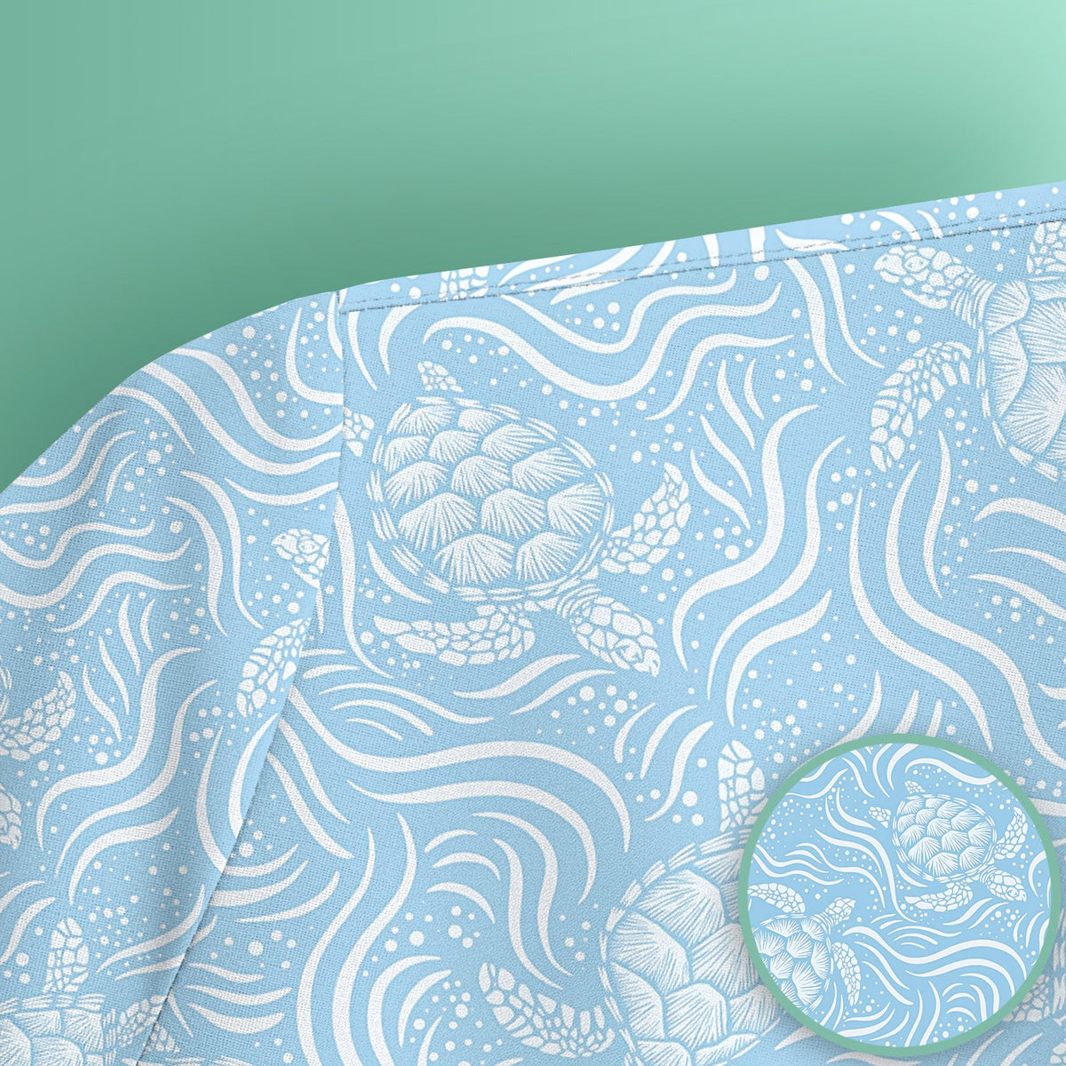 Ocean Sea Turtle Waves Nurse Scrub Top