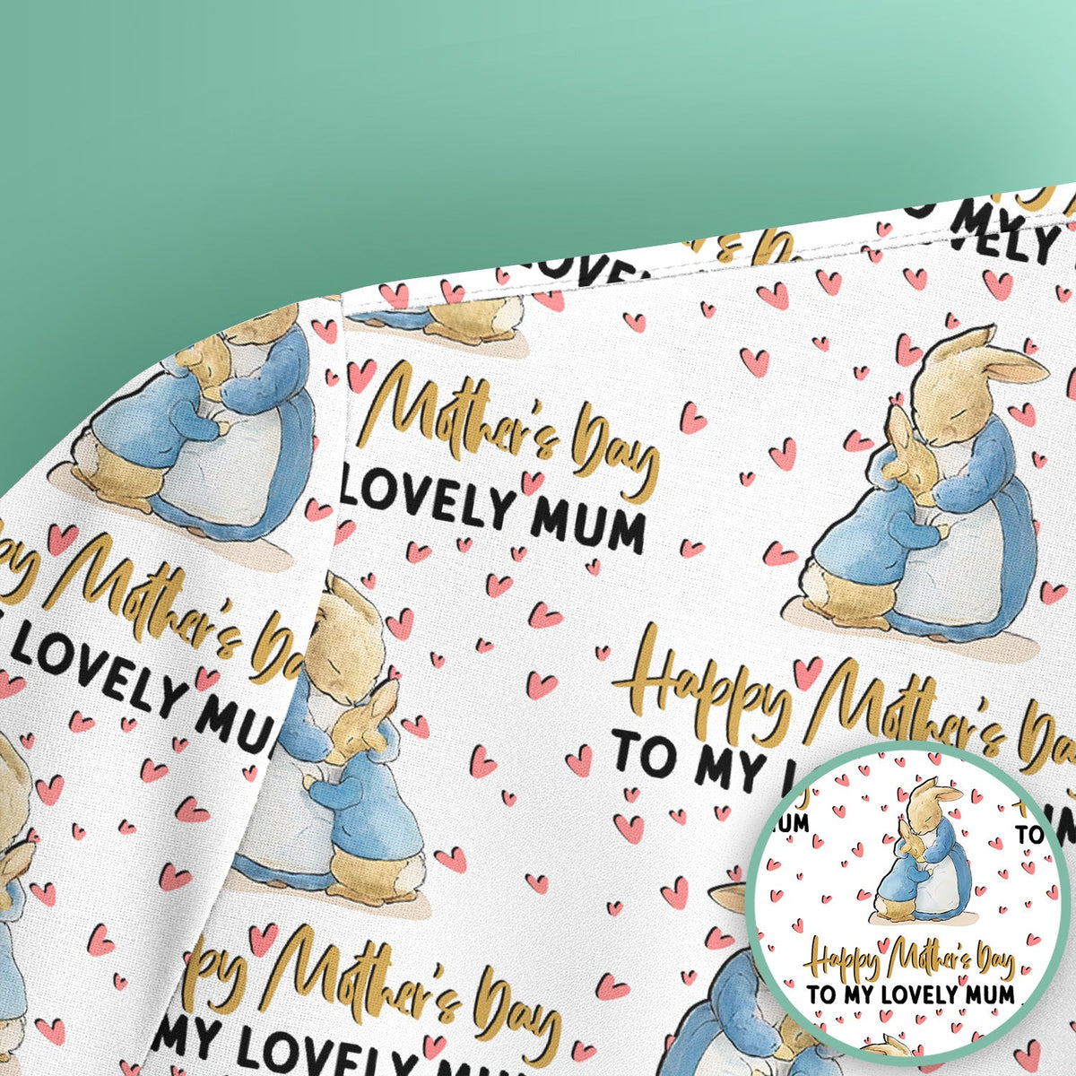 Mothers Day Bunny Love Nurse Scrub Top
