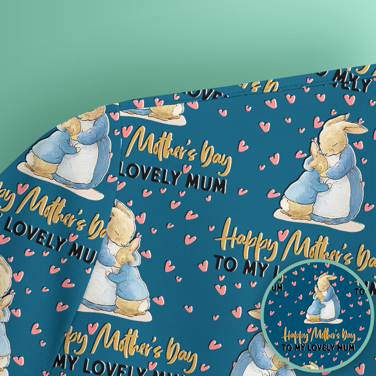 Mothers Day Bunny Love Nurse Scrub Top