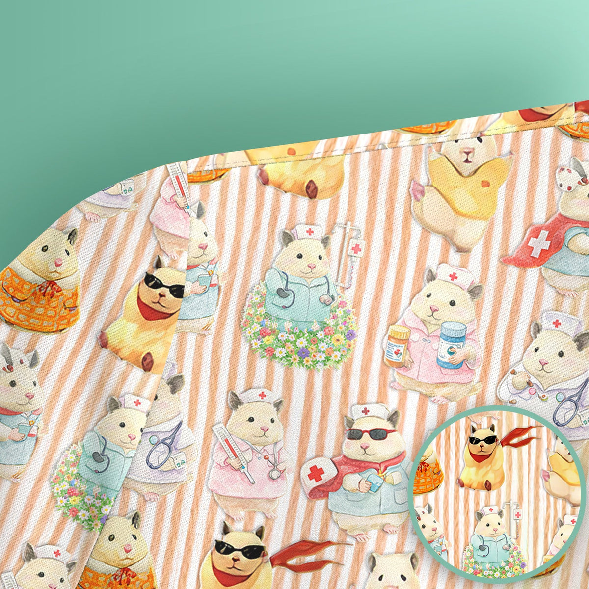 Hamster Nurse Scrub Top