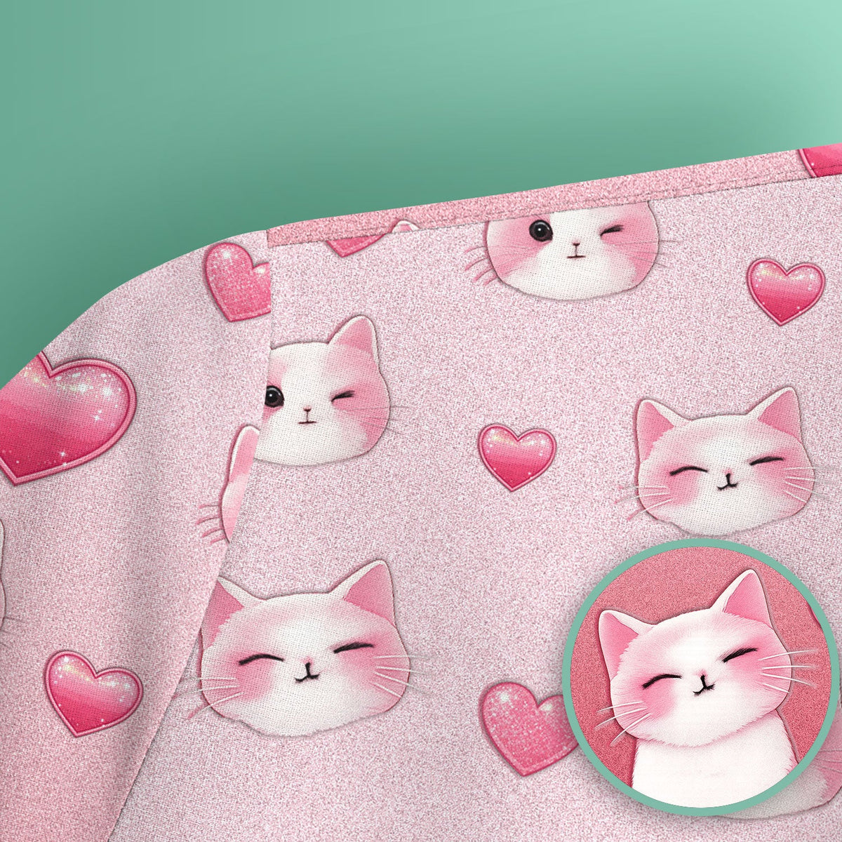 Valentine Cat Heart Nurse Scrub Top