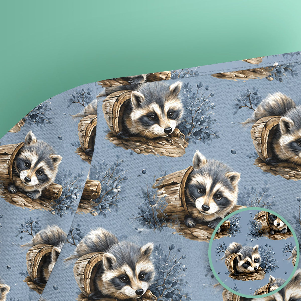 Raccoon In Log Nurse Scrub Top
