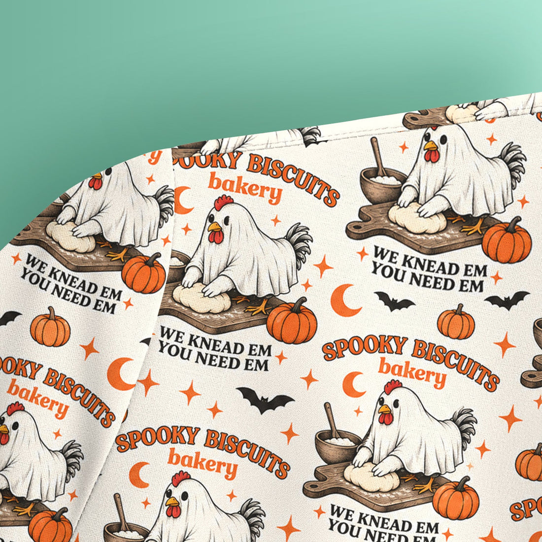 Spooky Biscuits Chicken Nurse Scrub Top - Halloween Gift