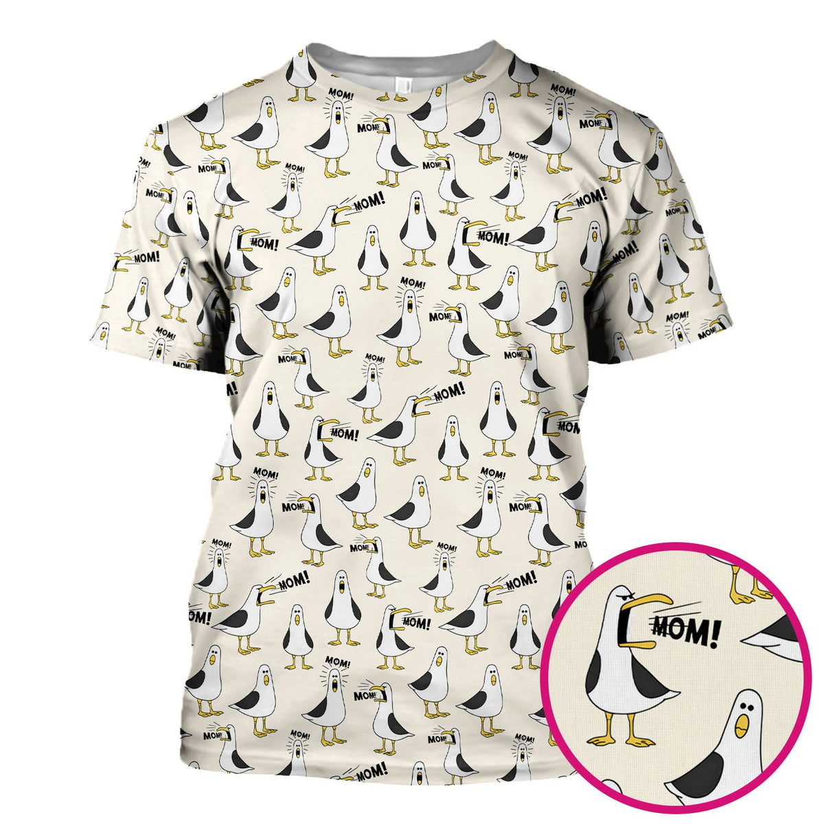 Seagull Mom Nurse Scrub Top
