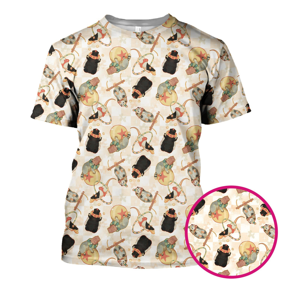 Circus Mouse Acrobat Nurse Scrub Top