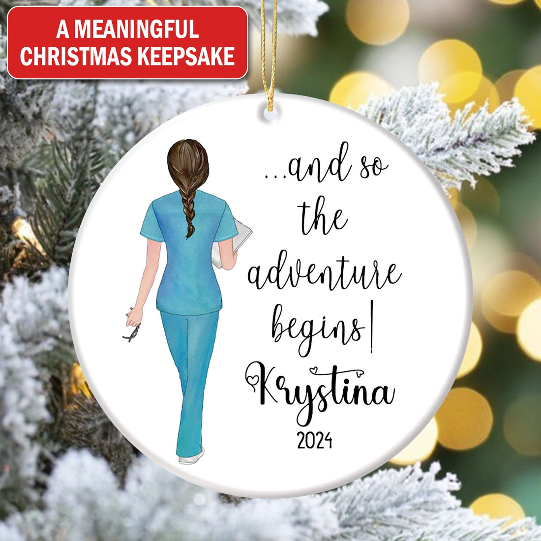 Personalized Graduation Student Christmas Nurse Ornament